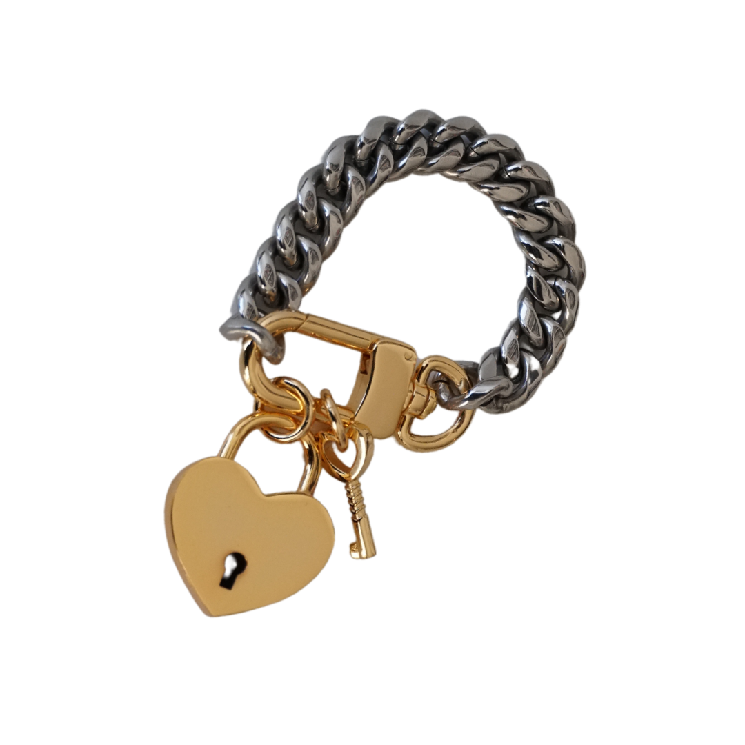 COLD HEART LOCK & KEY BRACELET