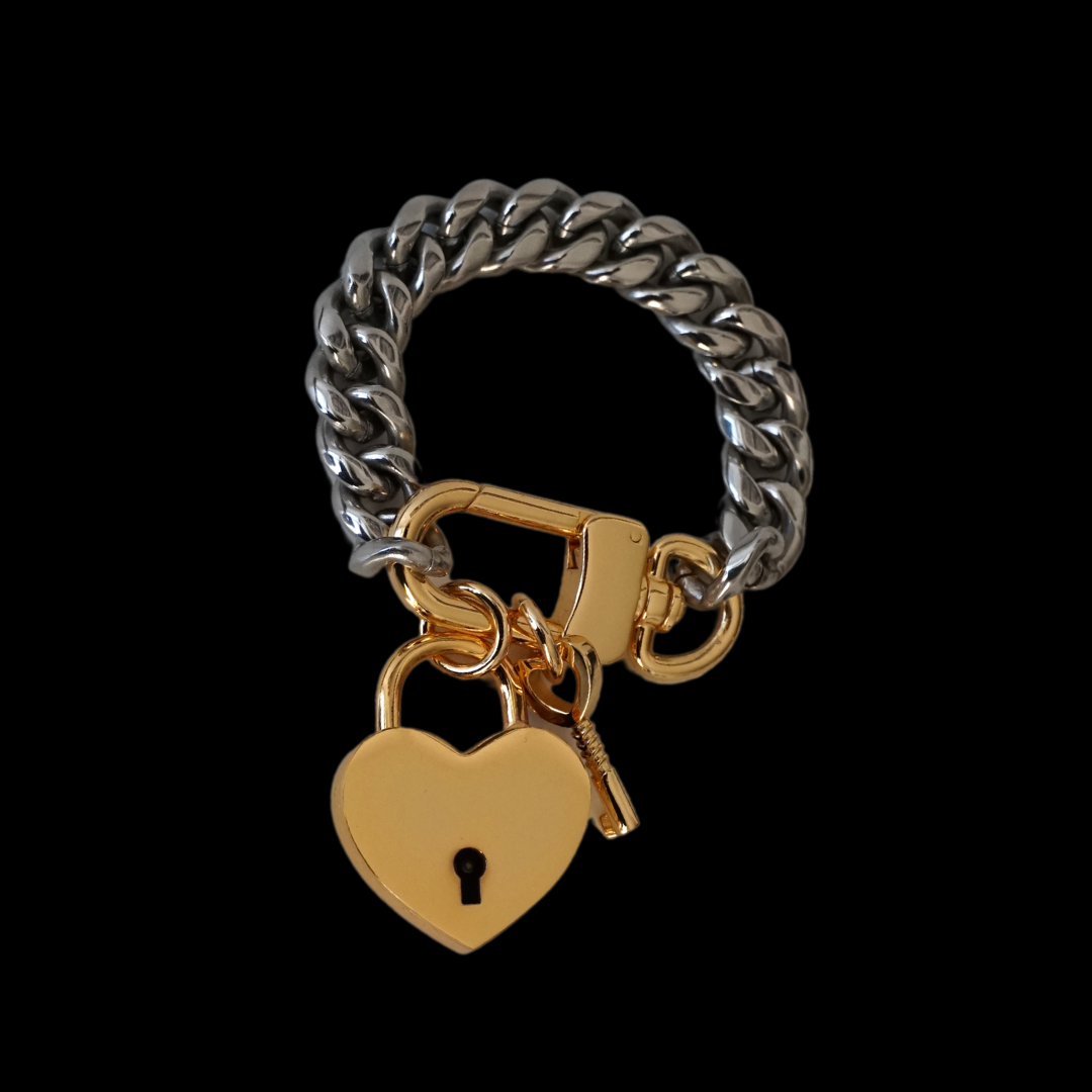 COLD HEART LOCK & KEY BRACELET