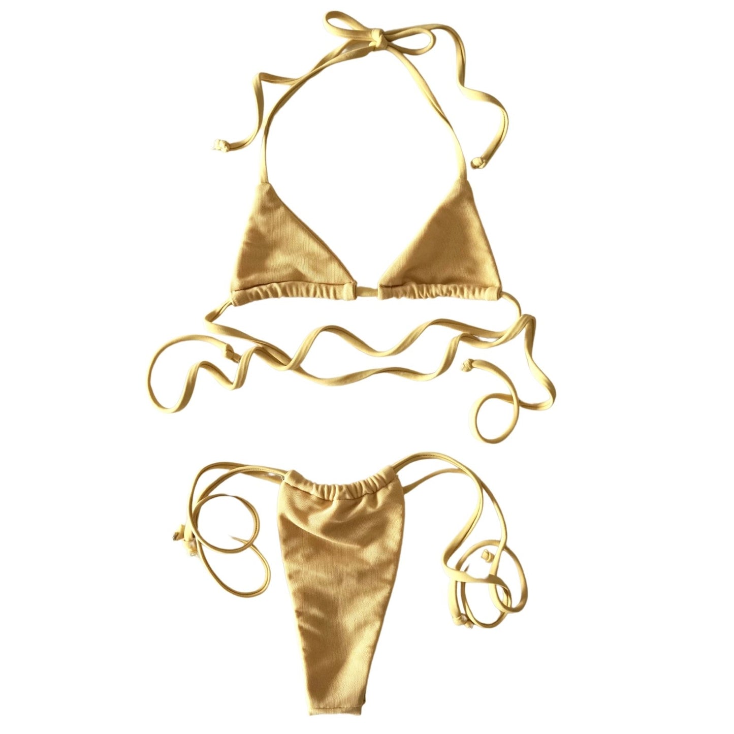 Micro Coco Kini Top - Yellow