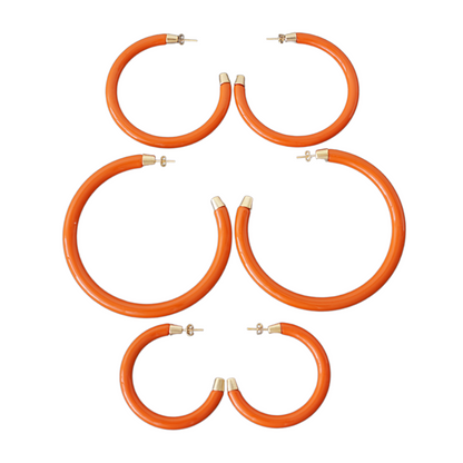 Sora Acrylic Hoops - Orange