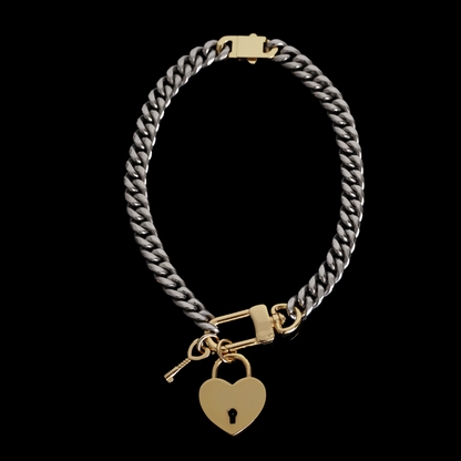 COLD HEART LOCK & KEY NECKLACE