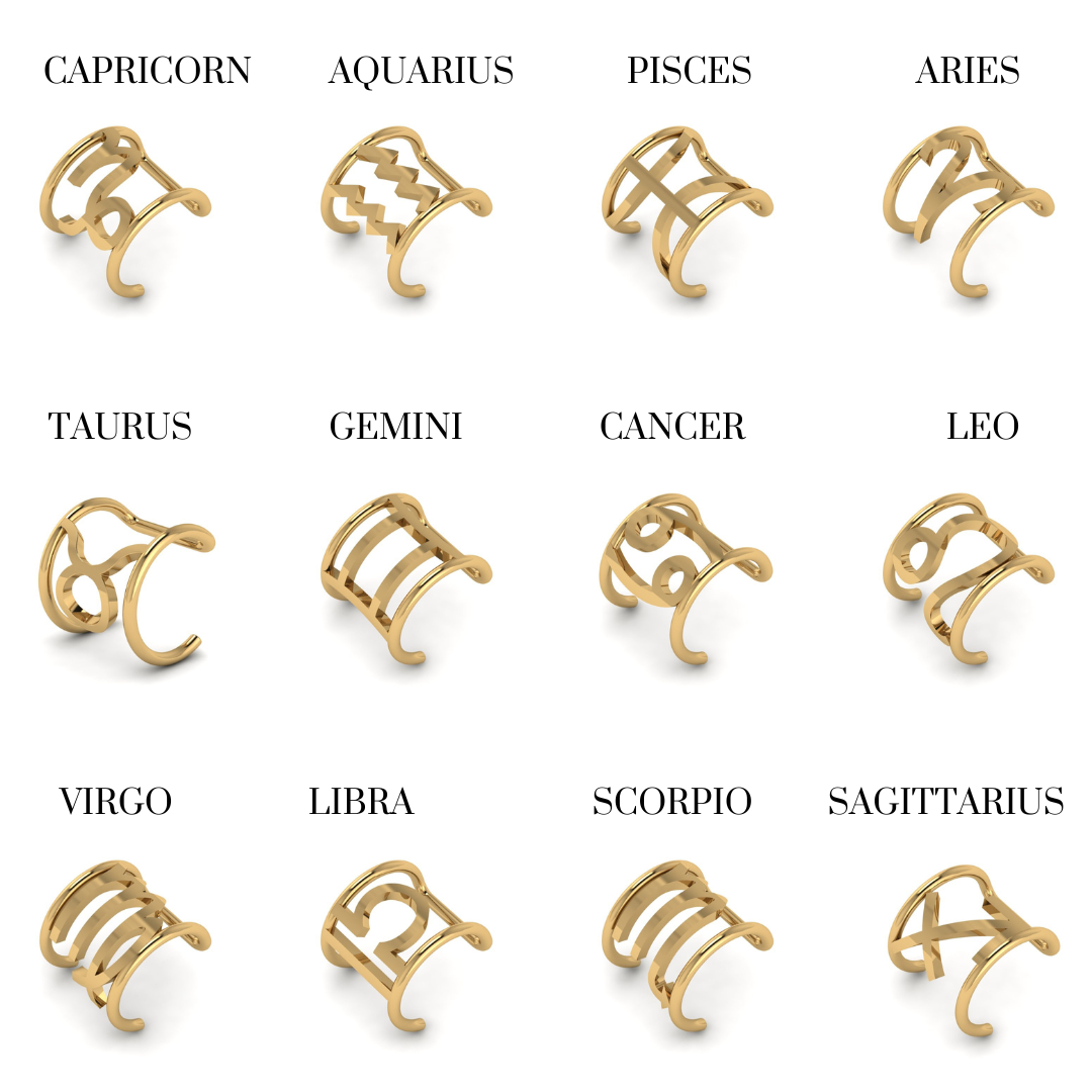 COLD ZODIAC LIP RING