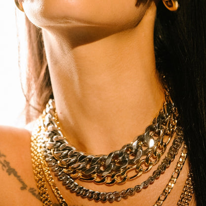 Gold Thick Figaro Chain